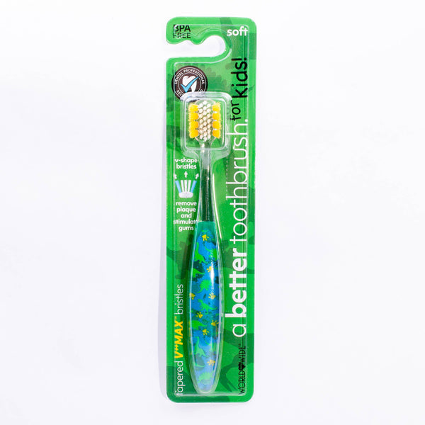 A Better Dental Kids Toothbrush V Shaped Technology 3Y+ Dinosaurs