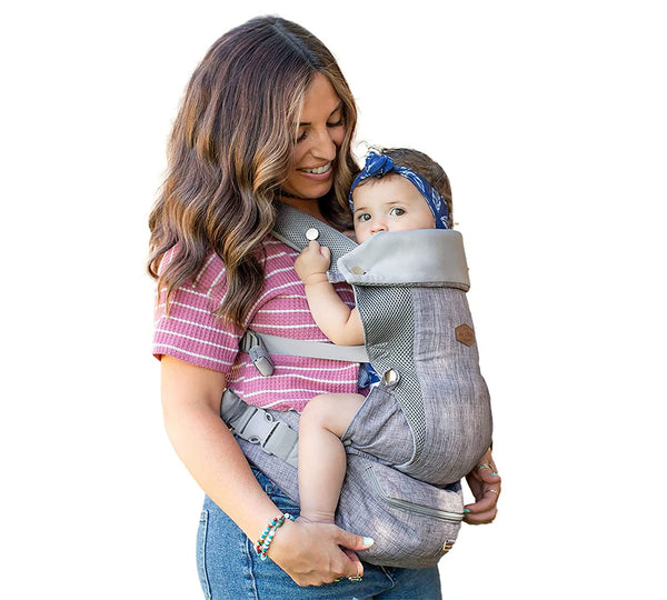 JJ Cole Peek 5-in-1 Position Convertible Baby Carrier 8-40lbs