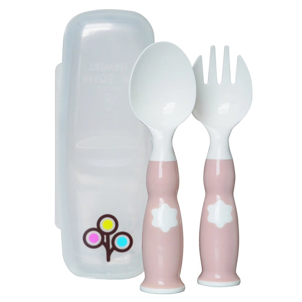 ZoLi - Fork and Spoon Set 6M+ Blush Pink