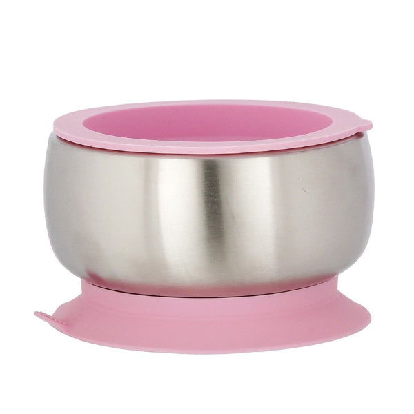 Avanchy Stainless Steel Baby Suction Bowl Pink