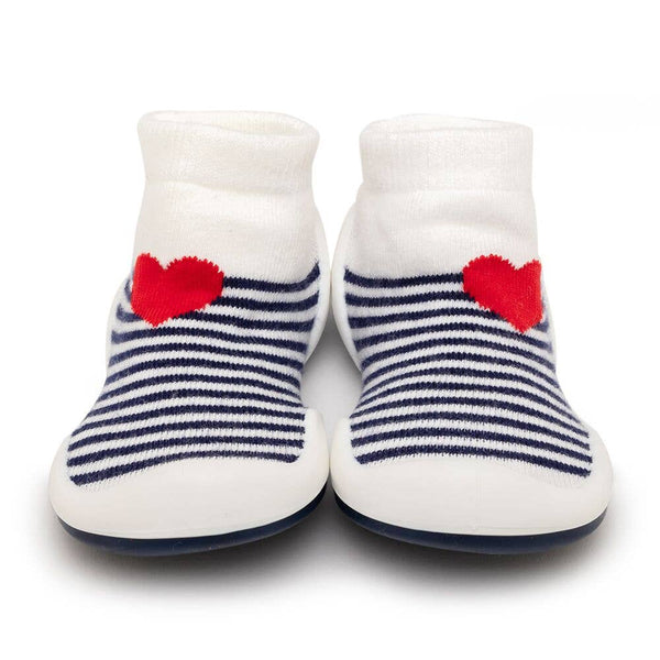 Komuello First Walker Baby Sock Shoes - Heartbreaker Size 6