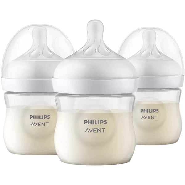飞利浦新安怡天然奶瓶透明 0M+ 奶嘴 4 盎司 3 包