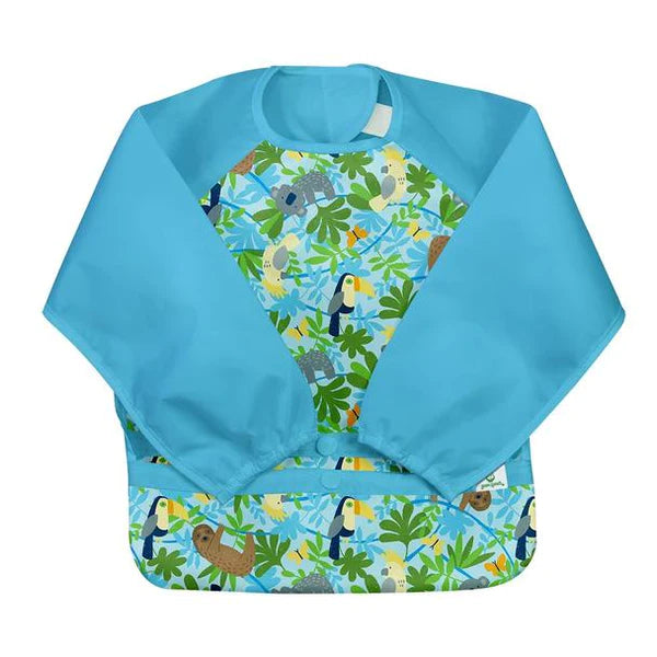 Green Sprouts Snap Go Long Sleeve Bib 2-4T Jungle