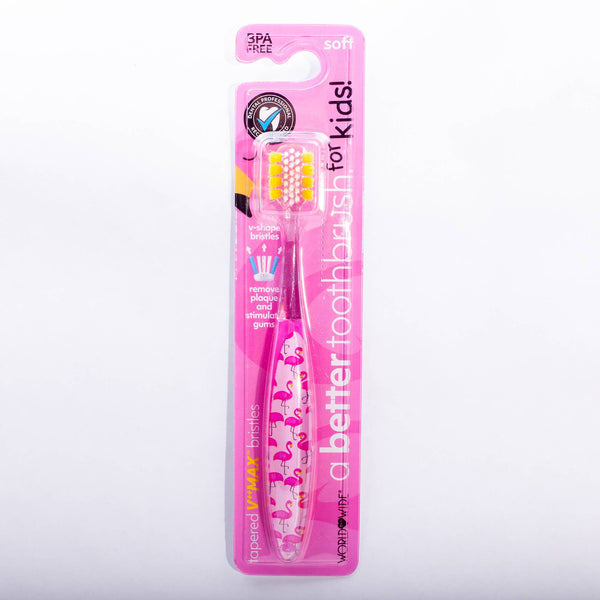 A Better Dental Kids Toothbrush V Shaped Technology 3Y+ Flamingo