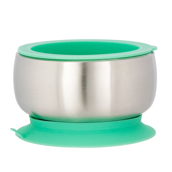Avanchy Stainless Steel Baby Suction Bowl Green