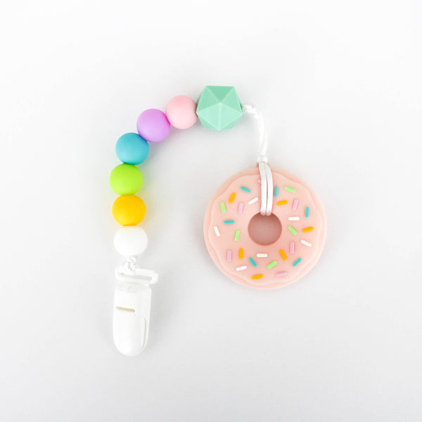 Chelsea and Marbles - Teething / Paci Clip / Donut