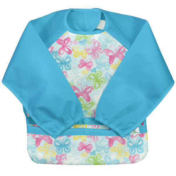 Green Sprouts Snap Go Long Sleeve Bib 2-4T Watercolor Butterfly