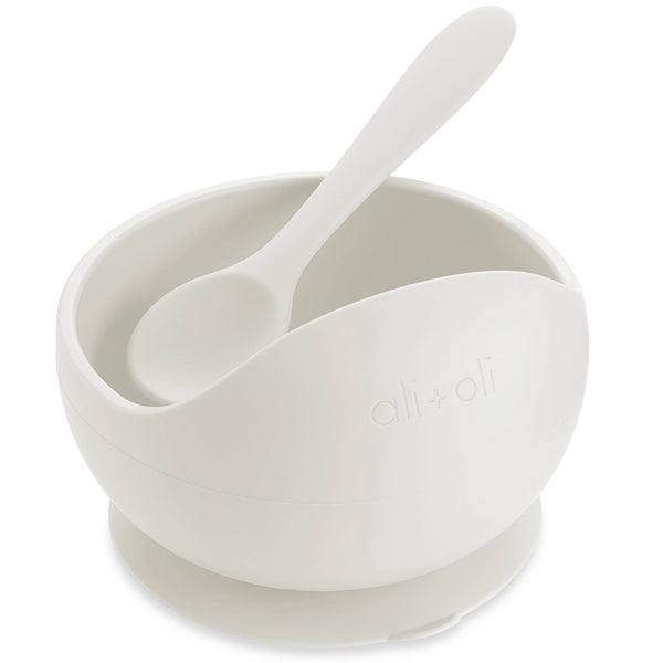 Ali Oli Silicone Suction Bowl W. Spoon Set - Mist