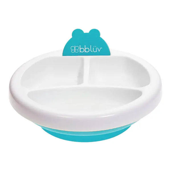 Bbluv Warm Feeding Plate For Baby Blue 4M+