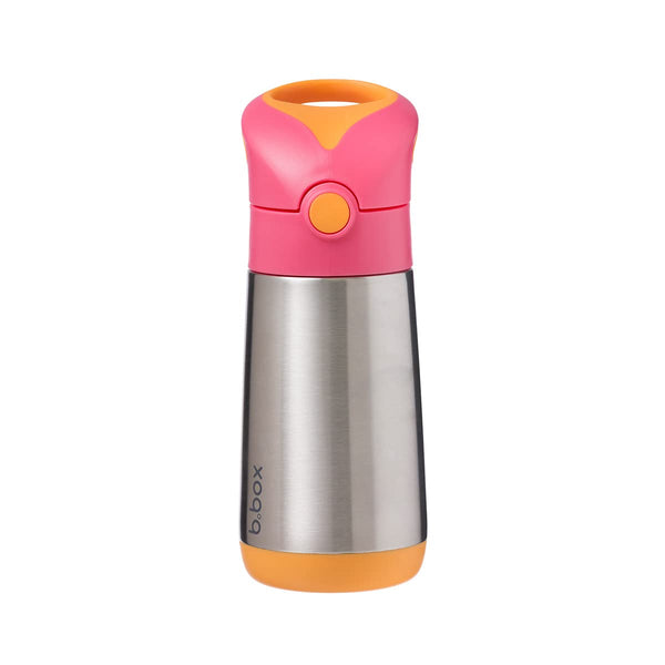 B.Box Stainless Steel Insulated Drink Bottle 12oz 350ML Strawberry Shake Pink