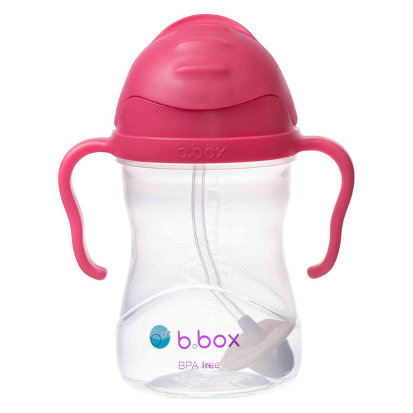 B.Box Weighted Straw Sippy Cup Raspberry