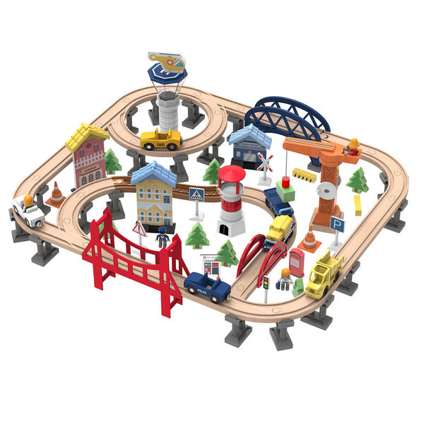 Leo & Friends - 100 Pieces Railway City Set - Ages 3Years+
