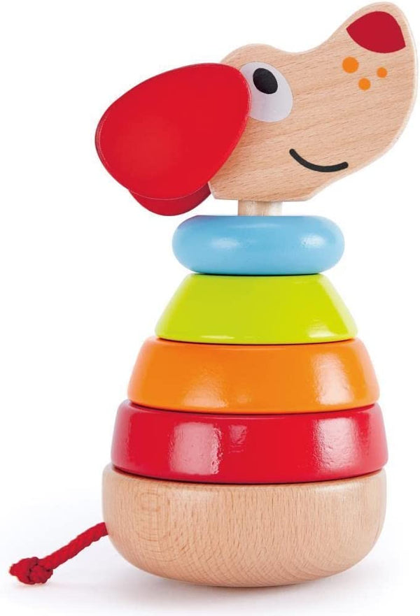 Hape Pepe Rainbow Wood Sound Stacker Toy 12 Months+