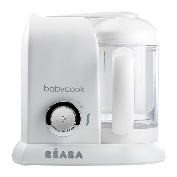 BEABA - Babycook 4 合 1 食品机、处理器、蒸汽烹饪和搅拌机 4.5 杯白色