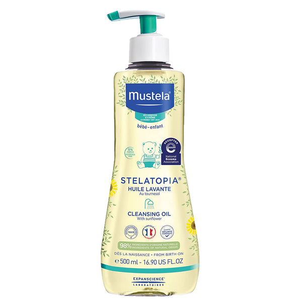 Mustela Stelatopia Cleansing Oil Extremely Dry Skin 500ml - 16.90oz