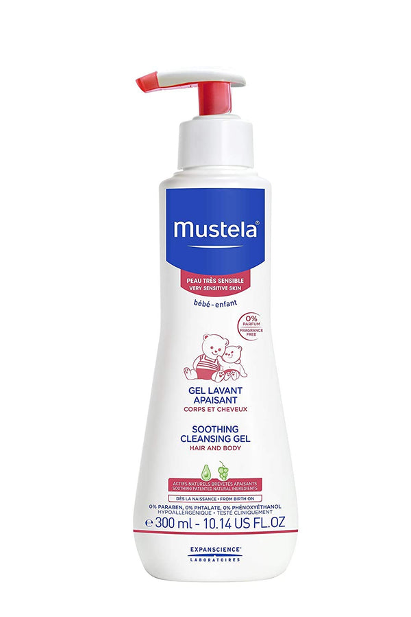 Mustela Senstivie 头发和身体清洁剂 10.14 盎司