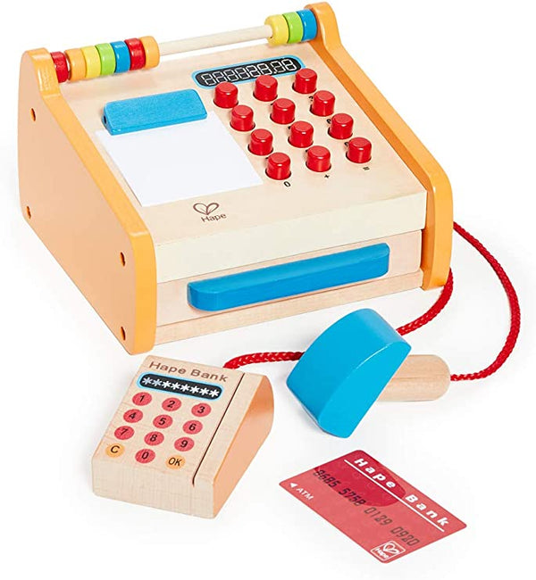 Hape Checkout Register Wooden Pretend Play Set 3 Years+