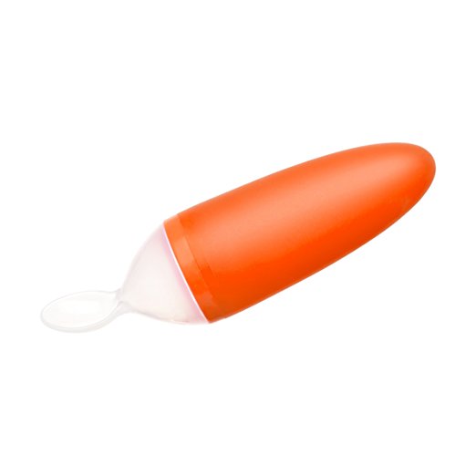 Boon Squirt Silicone Baby Food Dispensing Spoon,Orange