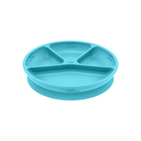 Green Sprouts Silicon Learning Plate 10oz 12M+ Blue Aqua
