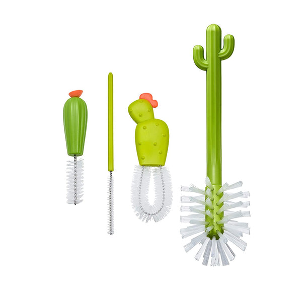 Boon Cacti Bottle Cleaning Brush Replacement Set, 4-Pcs, Green
