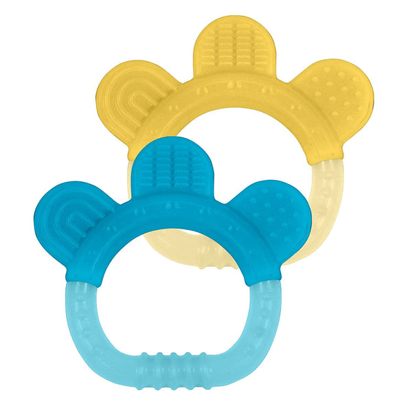 Green Sprouts Sili Paw Teether 2 Pack Aqua Yellow Set