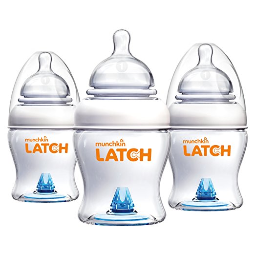 Munchkin Latch 无 BPA 奶瓶，4 盎司，3 包