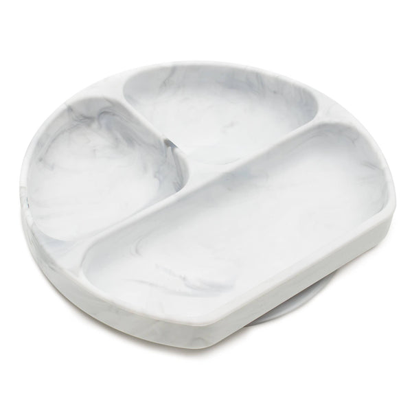 Bumkins Silicone Grip Dish Suction Plate 6M+, Marble