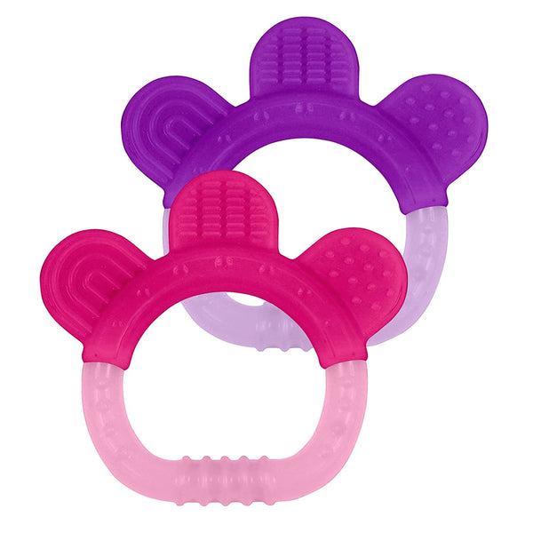 Green Sprouts Sili Paw Teether 2 Pack Pink Purple Set