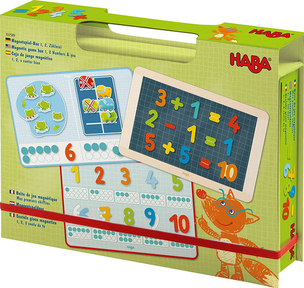 哈巴磁性游戏盒 12 个数字和你 158 个磁性件