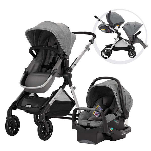 Evenflo Pivot Xpand 模块化婴儿车 w。 SafeMax 婴儿提篮旅行系统 - Percheron