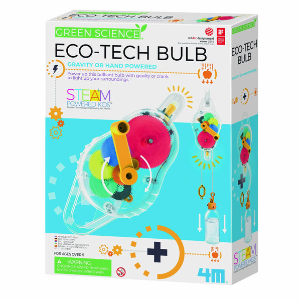 Toysmith - 4M Eco-Tech Bulb Gravity or Hand Powered STEAM