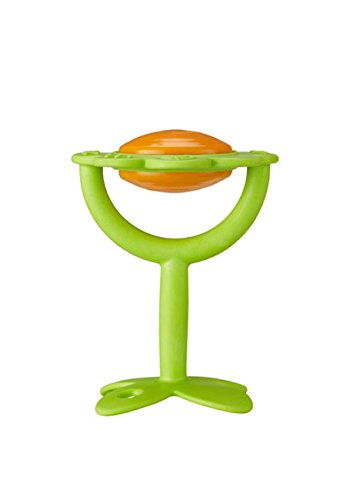 Innobaby Teethin' Smart EZ Grip Flower BPA 无双酚 A 牙胶拨浪鼓和感官玩具 绿色