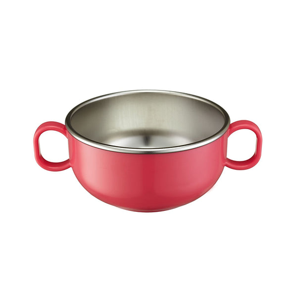 Innobaby Din Din Smart Stainless Steel BPA free Feeding Bowl w. Handles Pink 11 oz
