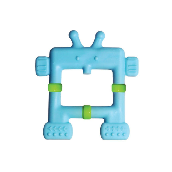 Innobaby Teethin' Smart EZ Grip Robot BPA Free Teether and Sensory Toy Blue