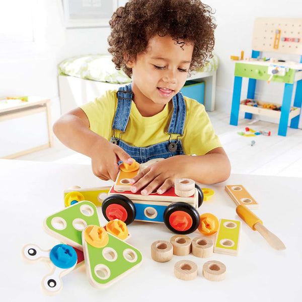 Hape Basic Builder Toddler Wooden Play Set 3 Years+