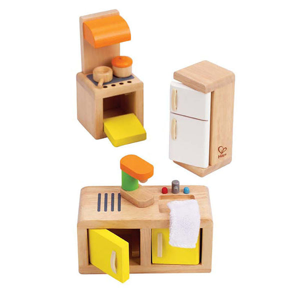 Hape Wooden Doll House Furniture Kitchen Set 3 Years+