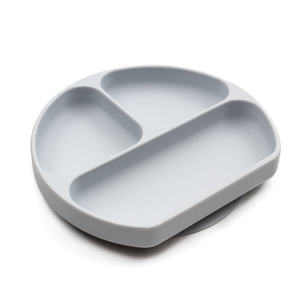 Bumkins Silicone Grip Dish Suction Plate 6M+ Grey