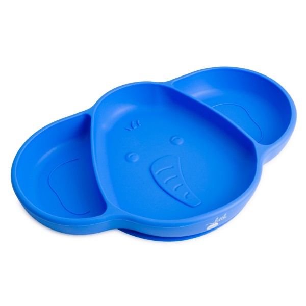 Brotzeit - Happy Elephant Baby Suction Plate w. Lid Blue