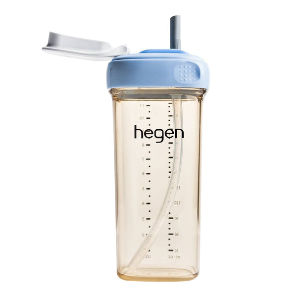 美国 Hegen - Hegen 11oz/330ml 蓝色吸管杯