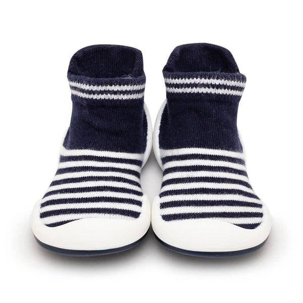 Komuello First Walker Baby Sock Shoes - Marine Boy Size 6