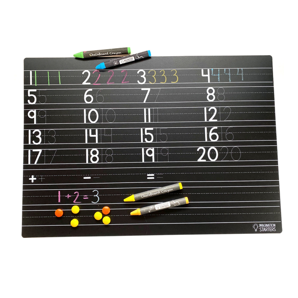 Imagination Starters - Numbers Practice Chalkboard Placemat 12"x17"