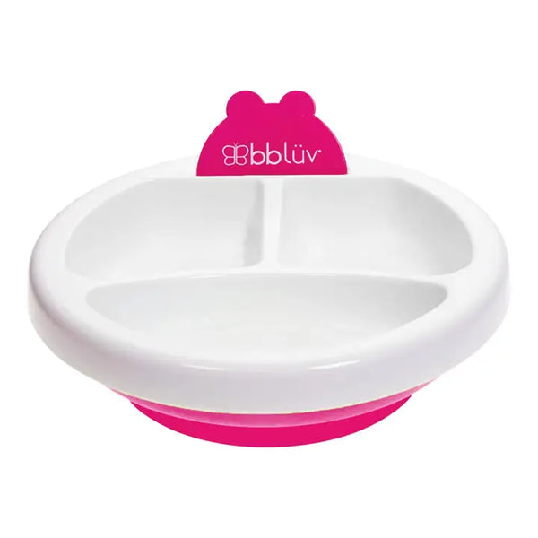 Bbluv Warm Feeding Plate For Baby Pink 4M+