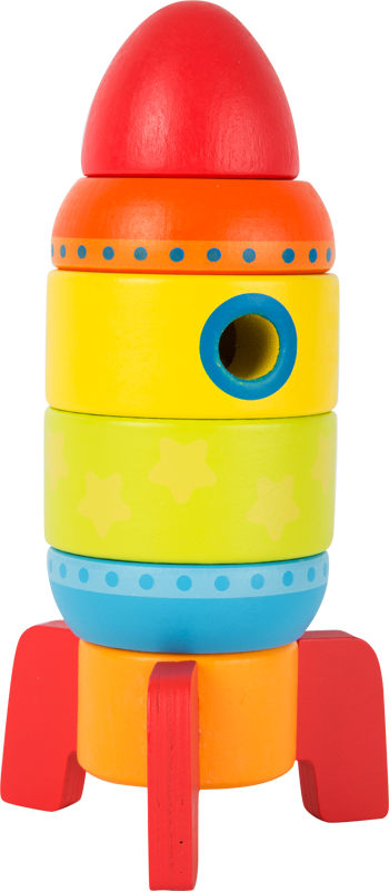 Small Foot Colorful Stacking Rocket 12M+