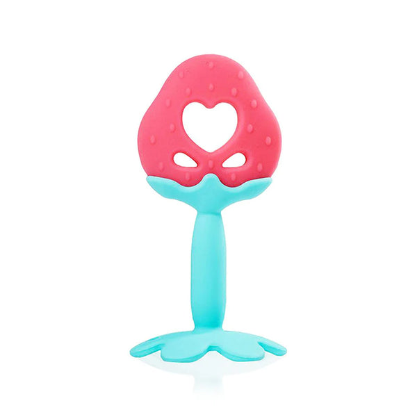 Perry Mackin Silicone Teether Strawberry